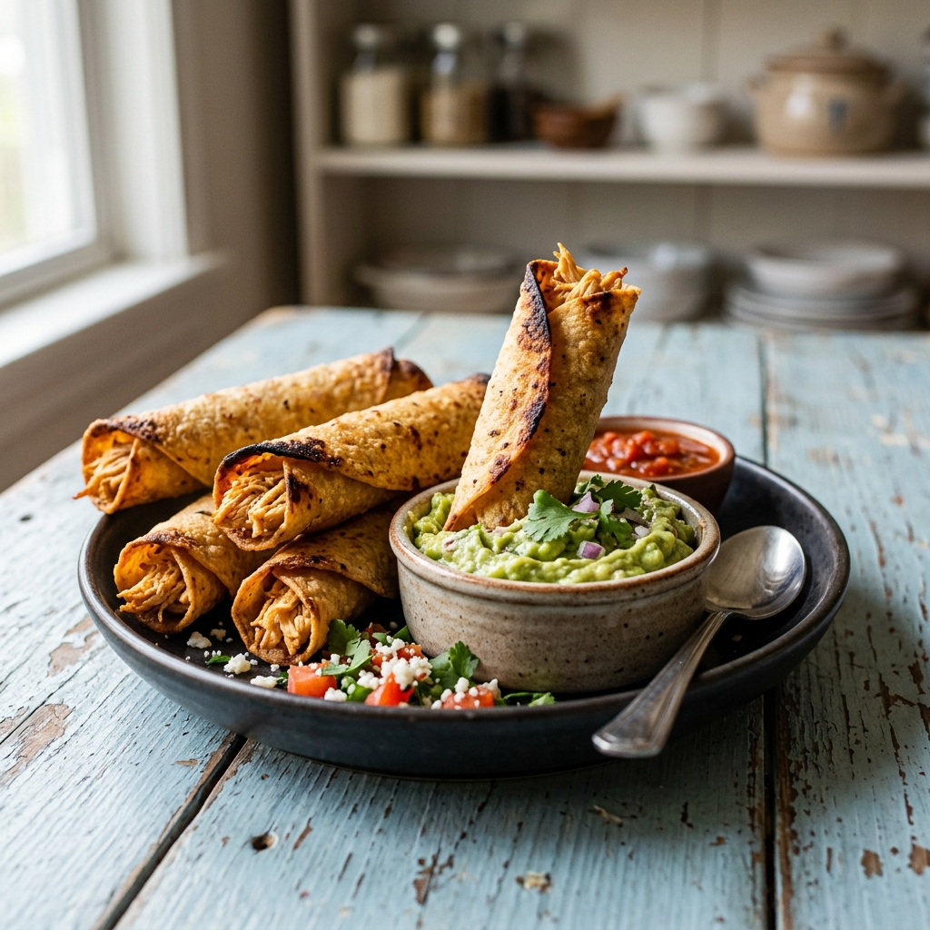 Air Fryer Chicken Taquitos