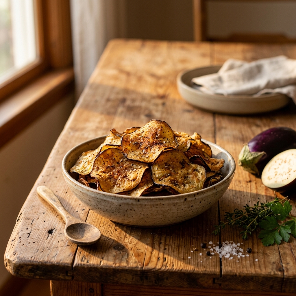 Air Fryer Eggplant Chips