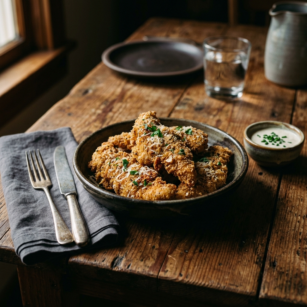 Air Fryer Garlic Parmesan Chicken Tenders
