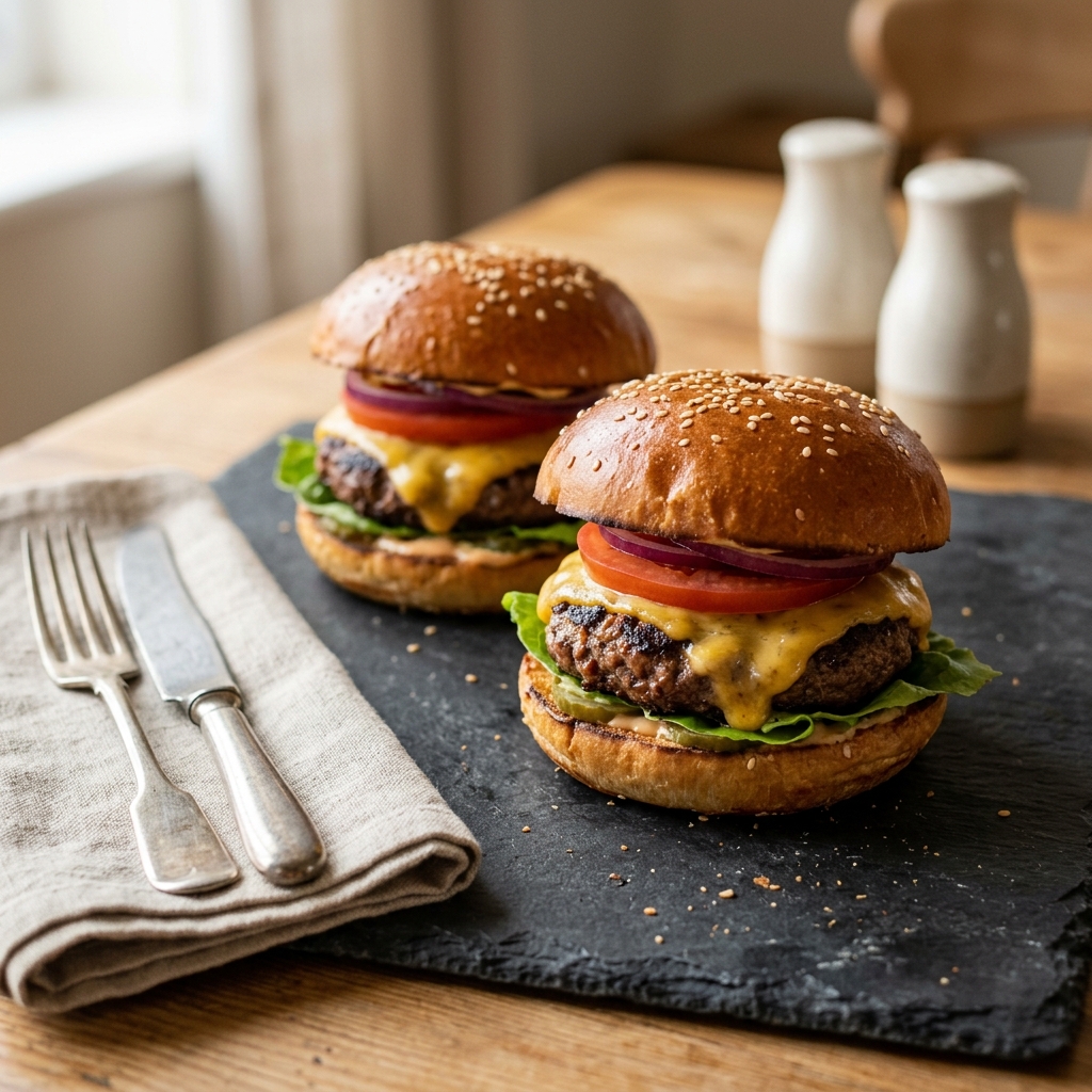 Air Fryer Hamburgers