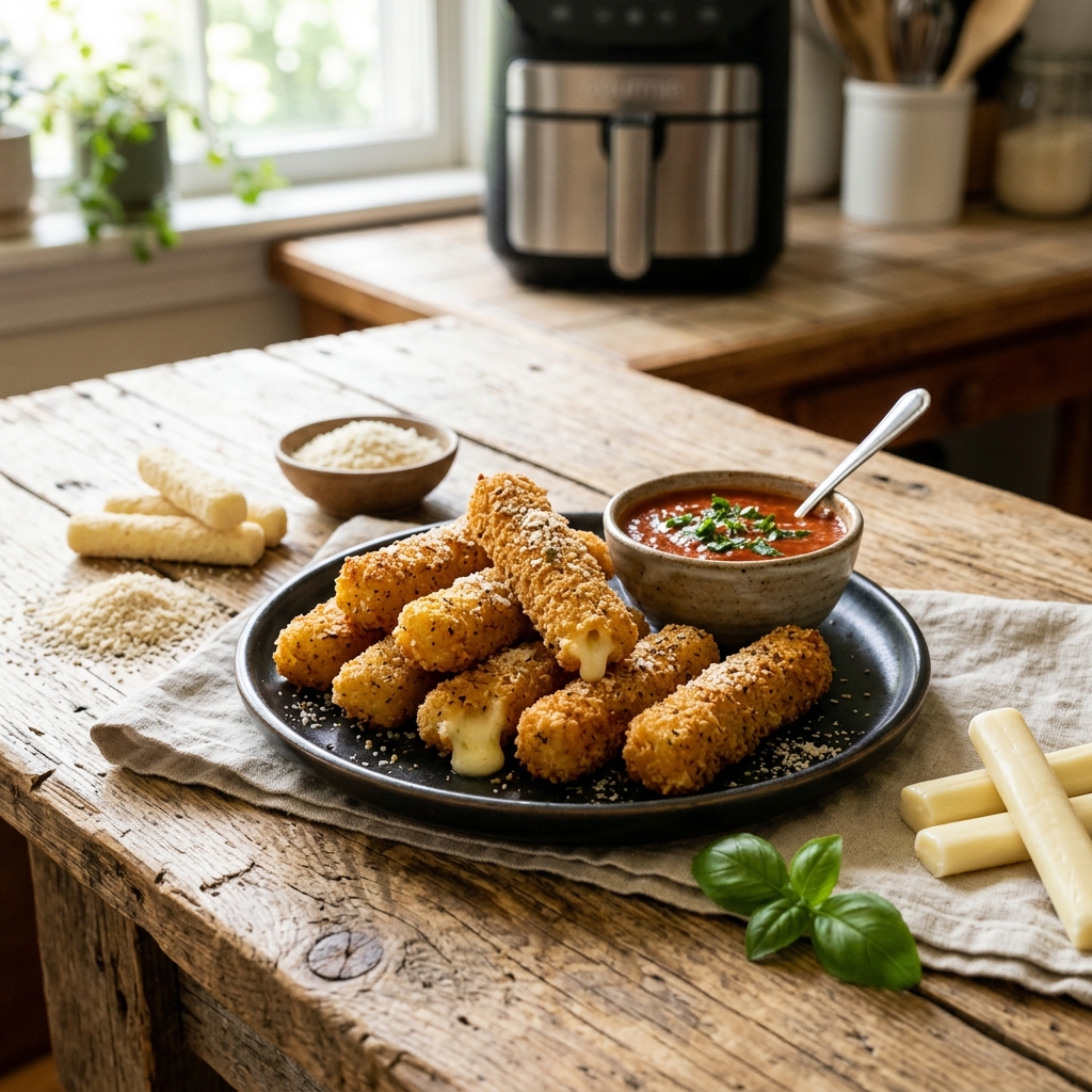 Air Fryer Mozzarella Sticks