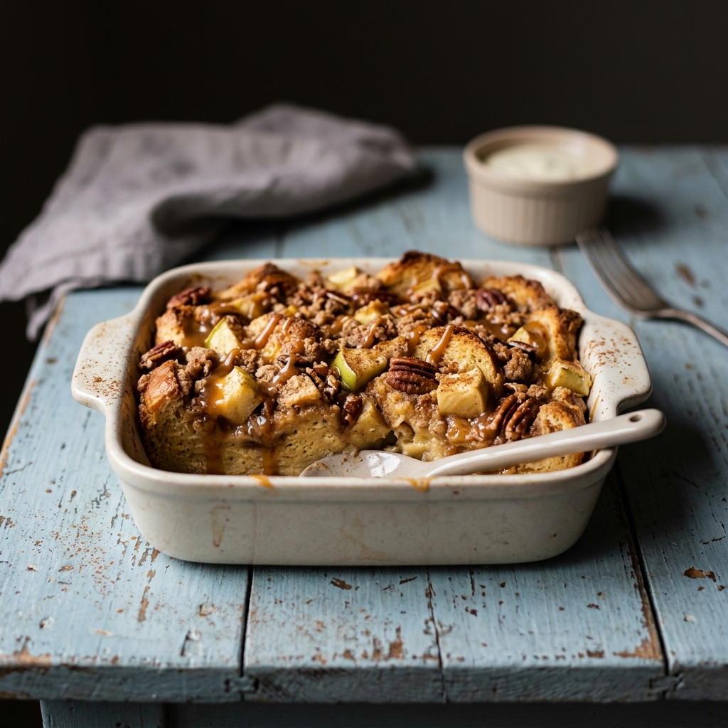 Apple Pecan Bread Pudding