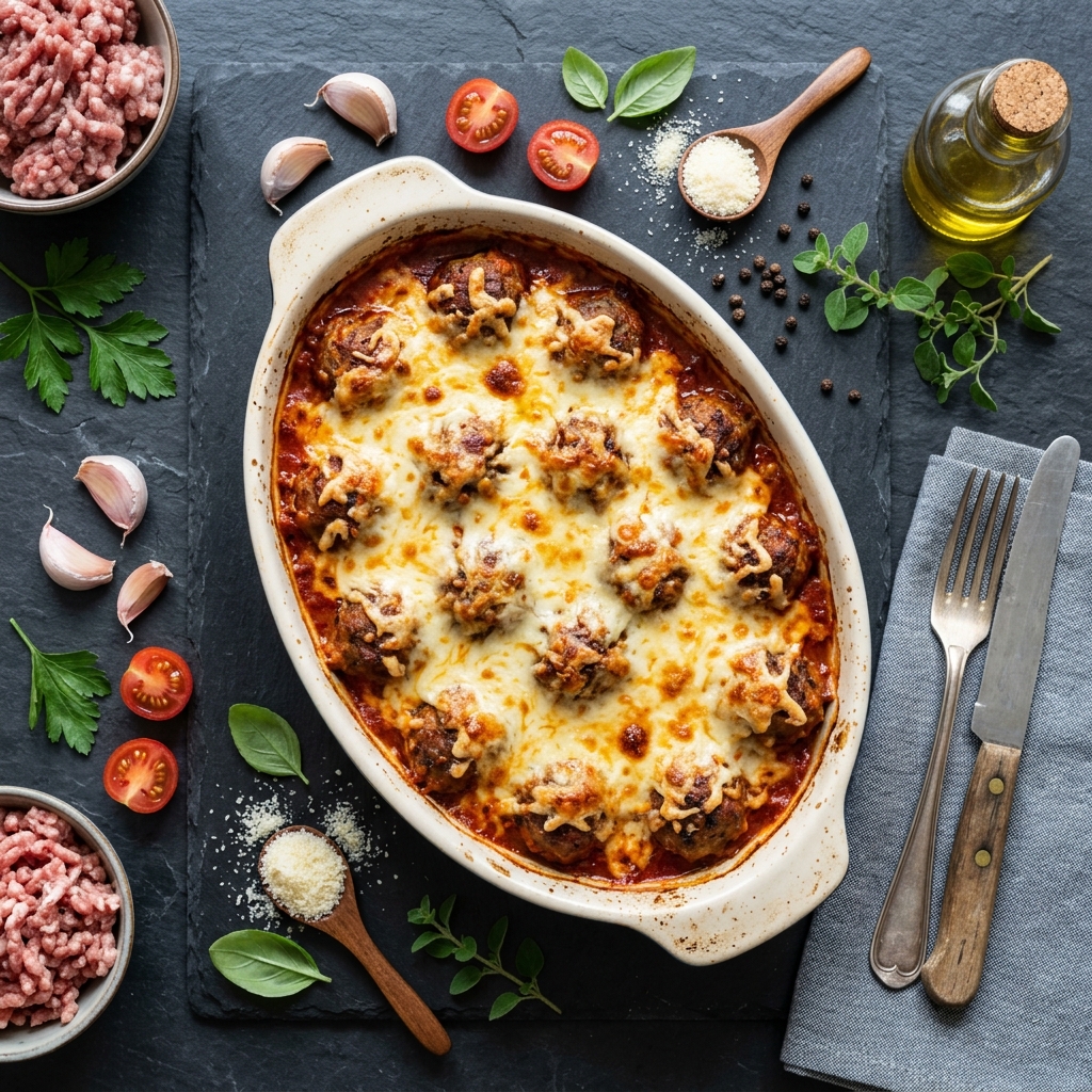 Best Low Carb Meatball Casserole