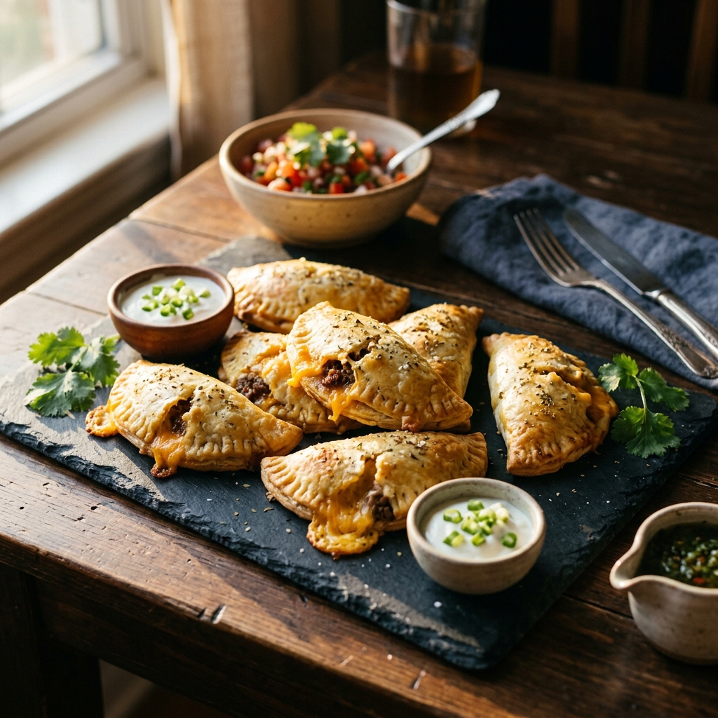 Cheesy Ground Beef Empanadas