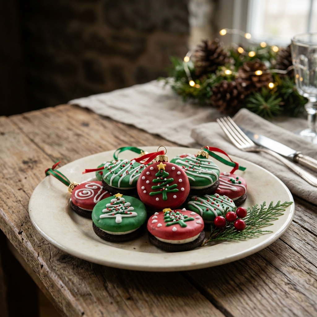 Christmas Oreo Cookie Ornaments