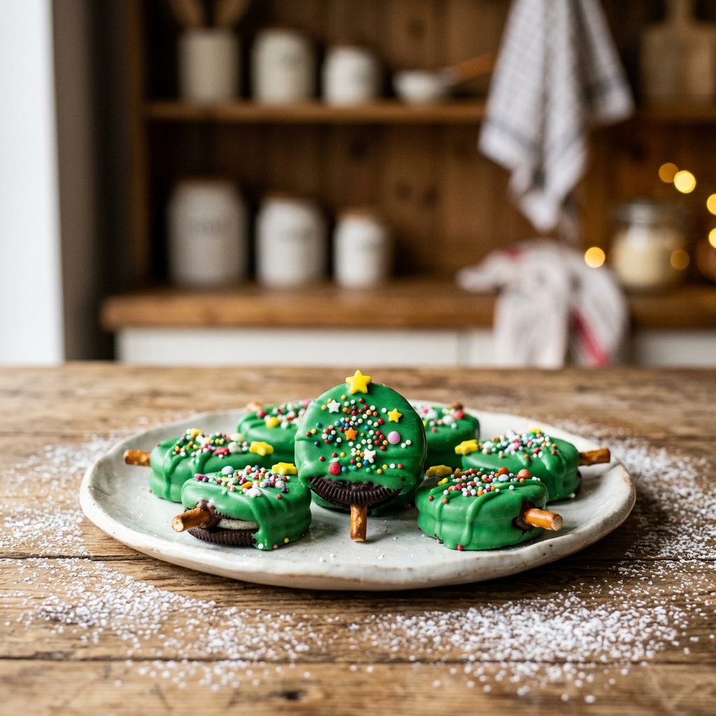 Christmas Tree Oreo Cookies