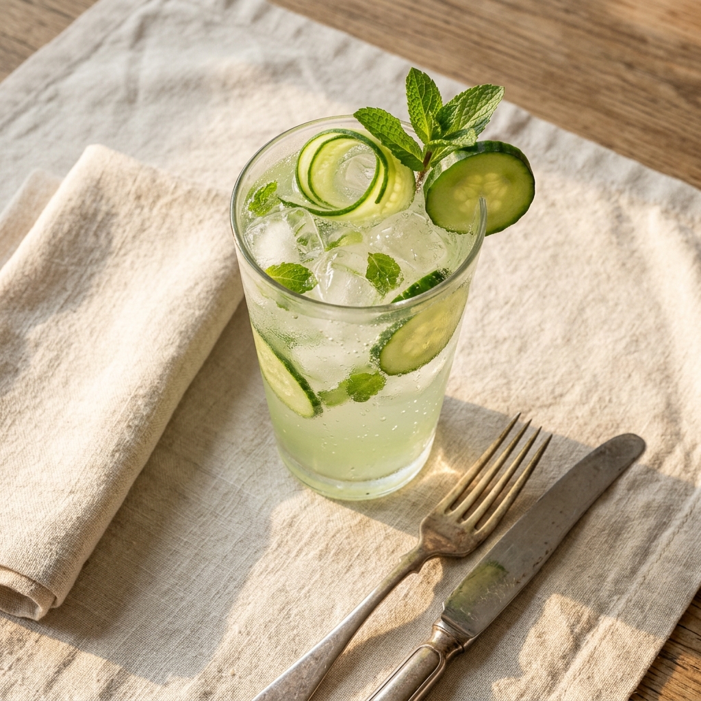 Cool Gin and Cucumber Cocktail