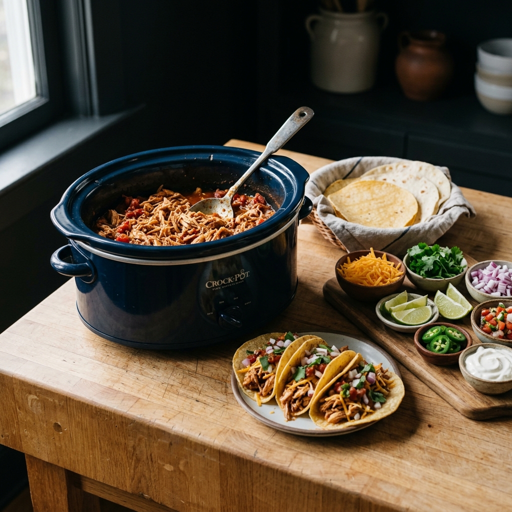 Crock Pot Chicken Tacos