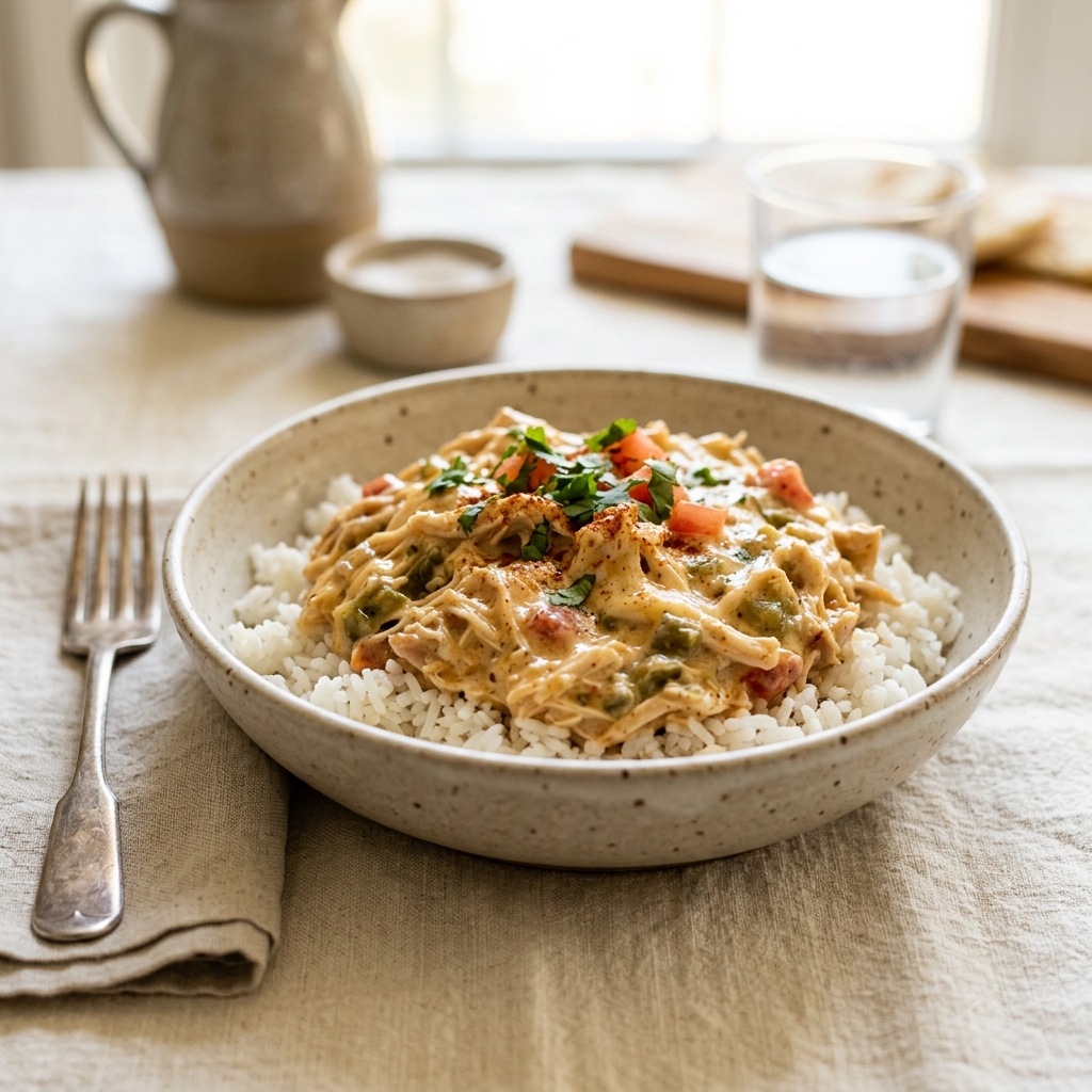 Crock Pot Queso Chicken