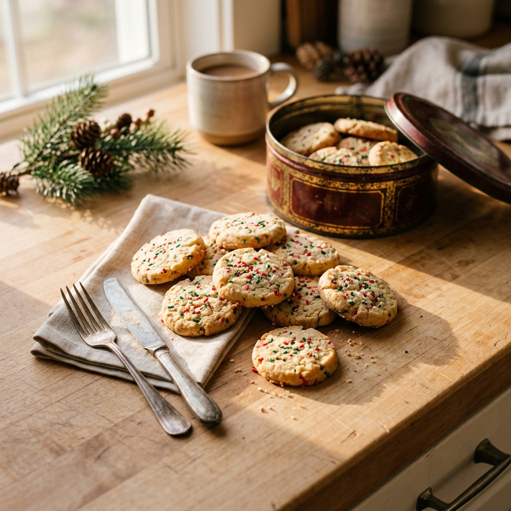 Easy Christmas Shortbread Cookies