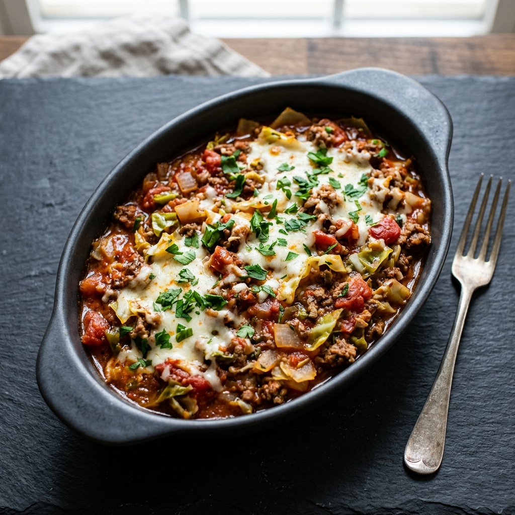 Easy Low Carb Cabbage Roll Casserole