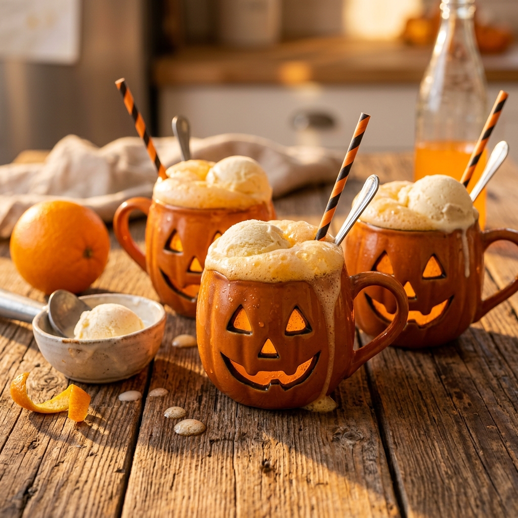 Fanta Jack O'Lantern Floats