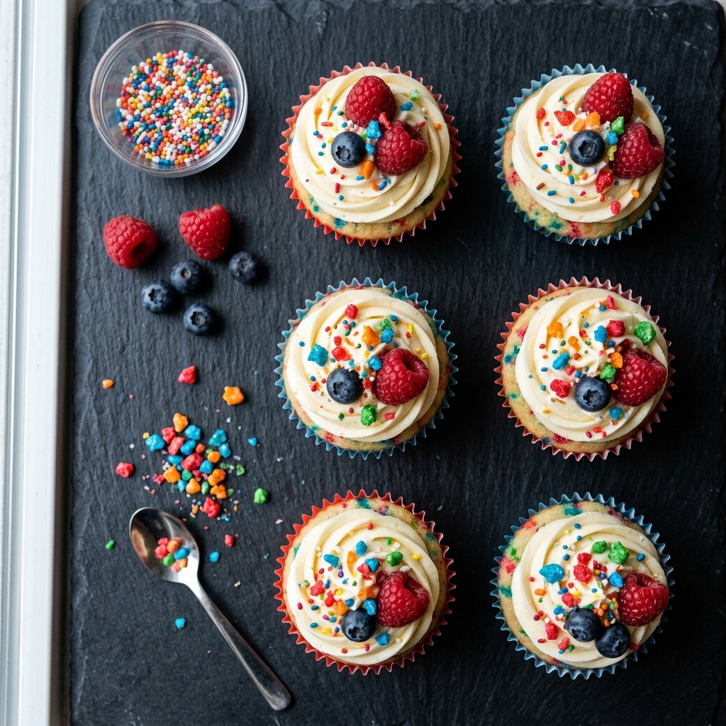 Firecracker Cupcakes with Pop Rocks