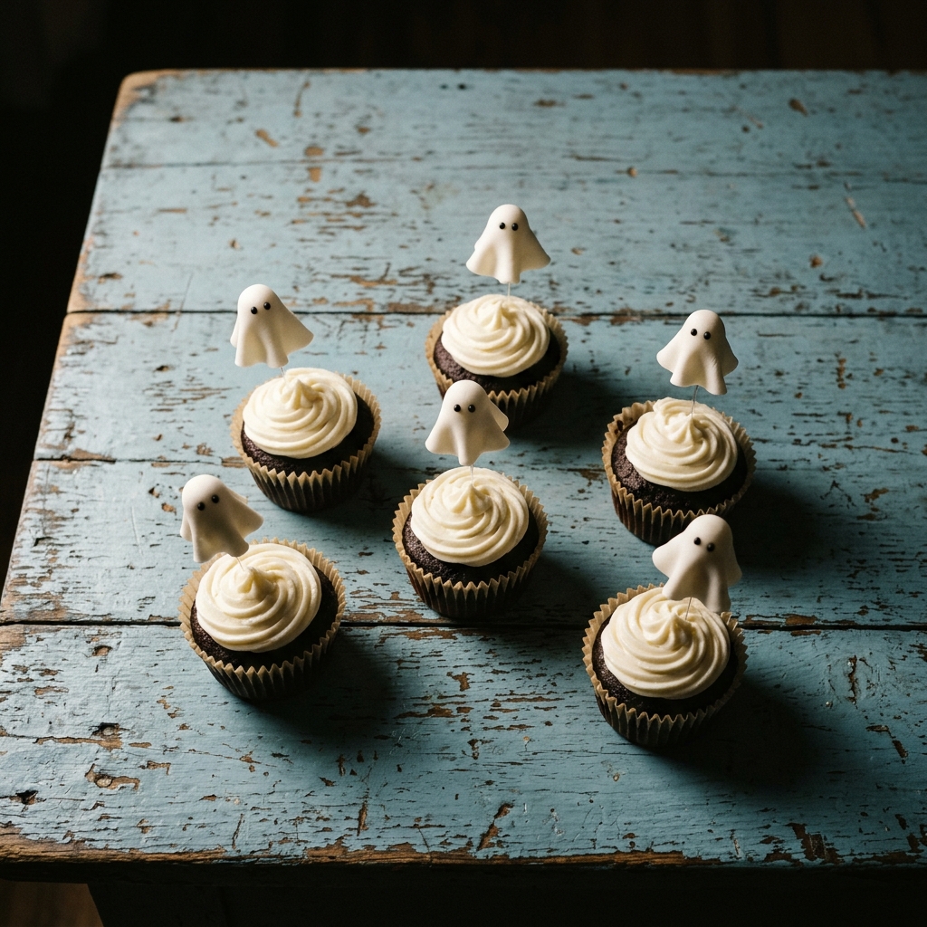 Floating Ghost Cupcakes