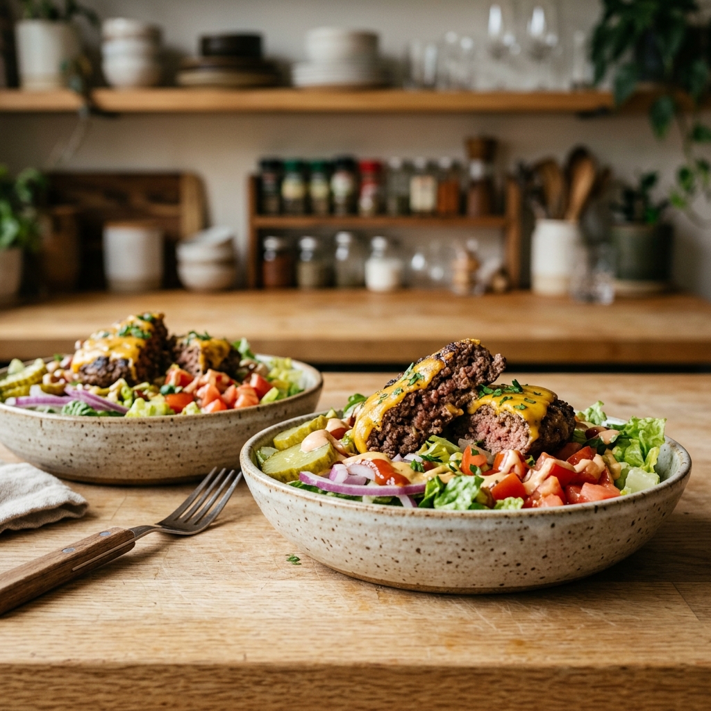 Fully Loaded Burger Bowls