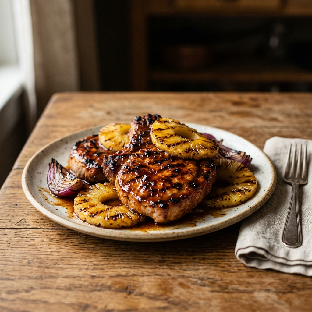 Grilled Hawaiian Pork Chops