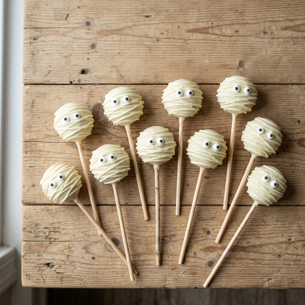 Halloween Mummy Cake Pops