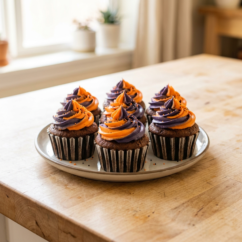 Halloween Swirled Cupcakes