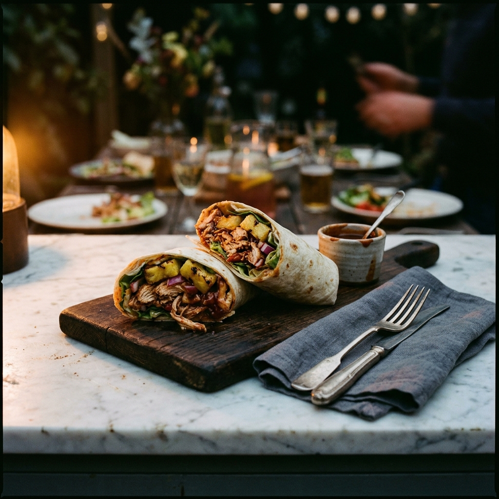 Hawaiian BBQ Chicken Wraps
