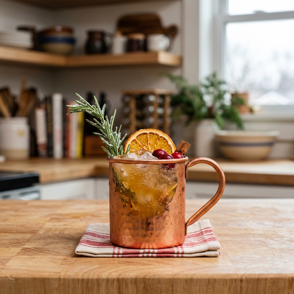 Holiday Moscow Mule Cocktail