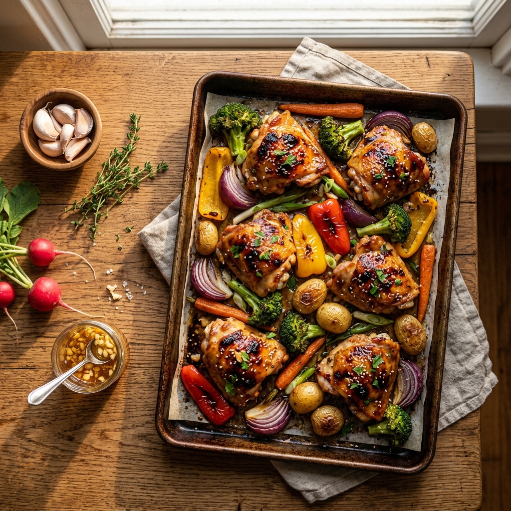 Honey Garlic Chicken and Veggies