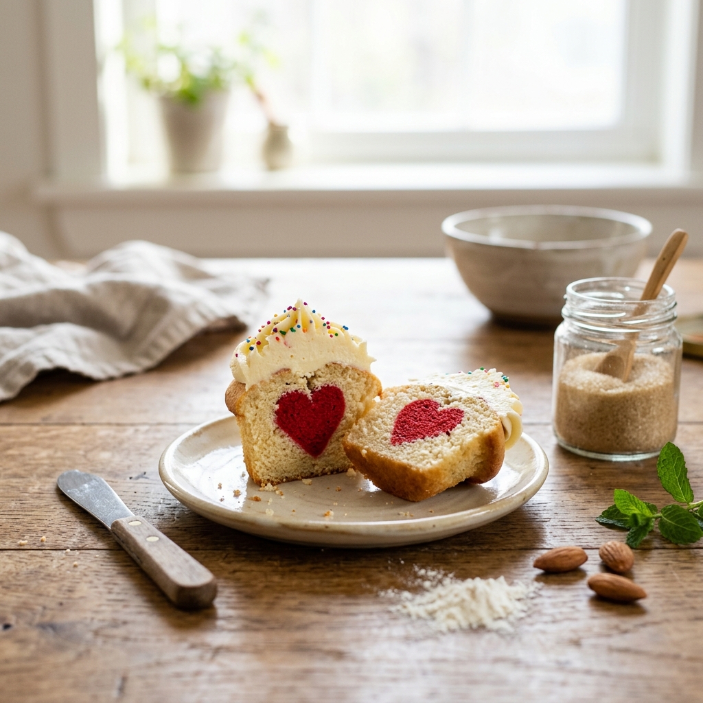 How To Bake a Heart Inside a Cupcake