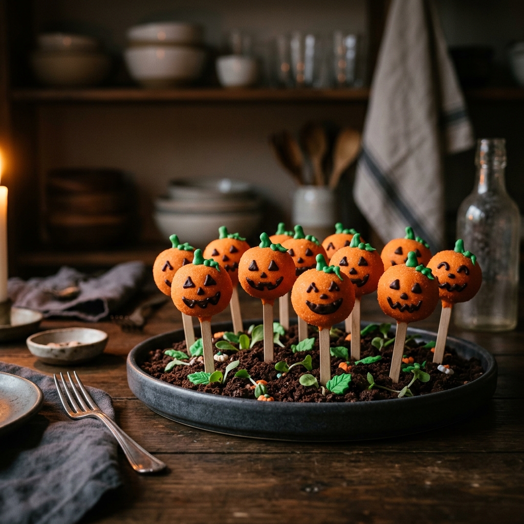 Jack O Lantern Cake Pops