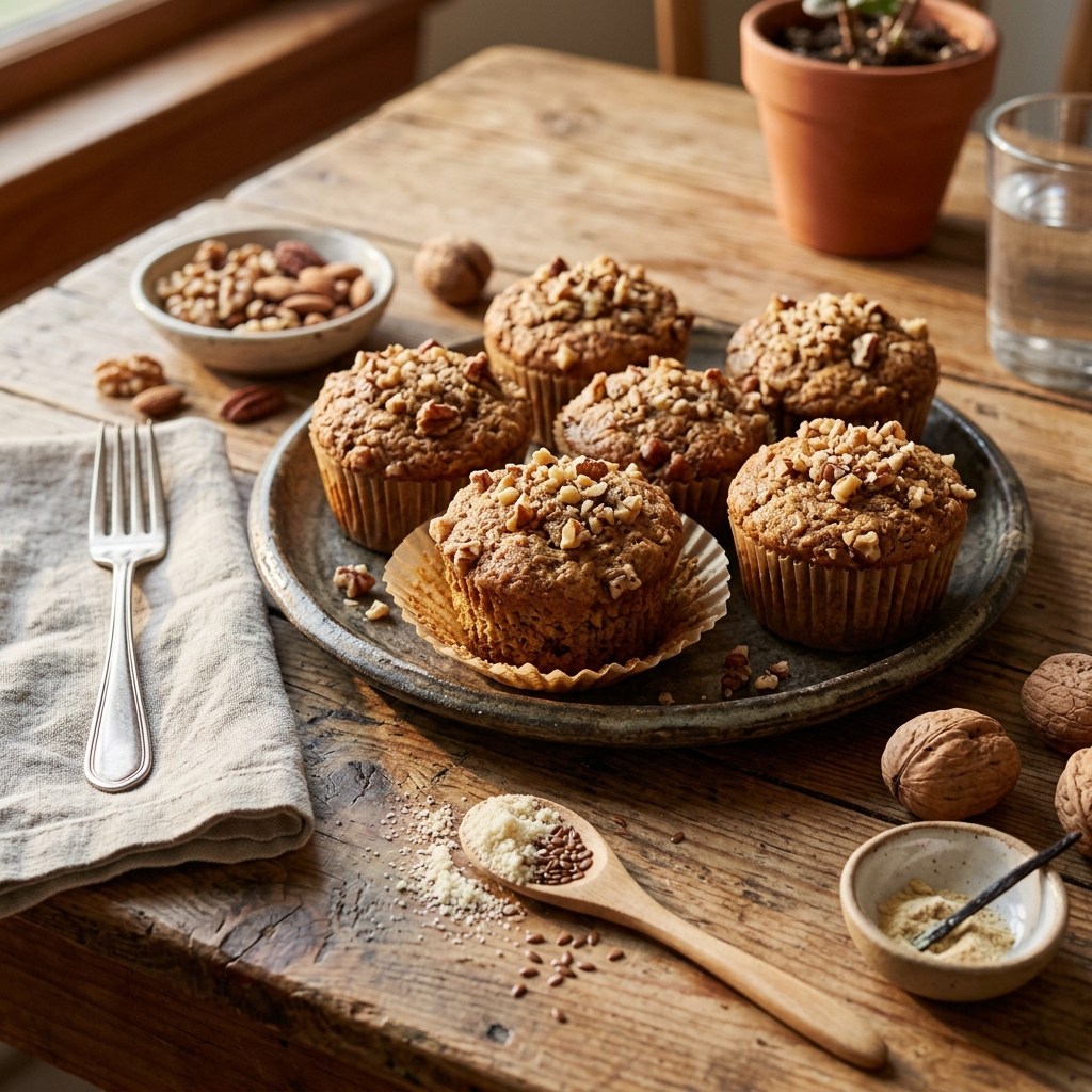 Keto Banana Nut Muffins