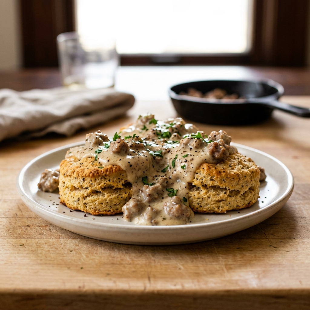 Keto Biscuits and Gravy
