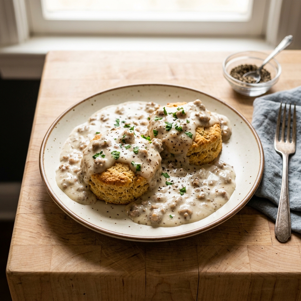 Keto Biscuits and Gravy