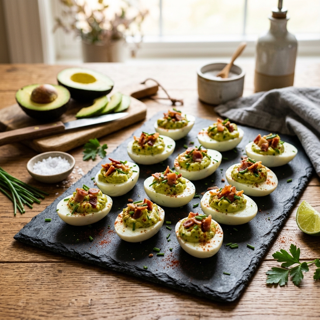 Keto Breakfast Deviled Eggs
