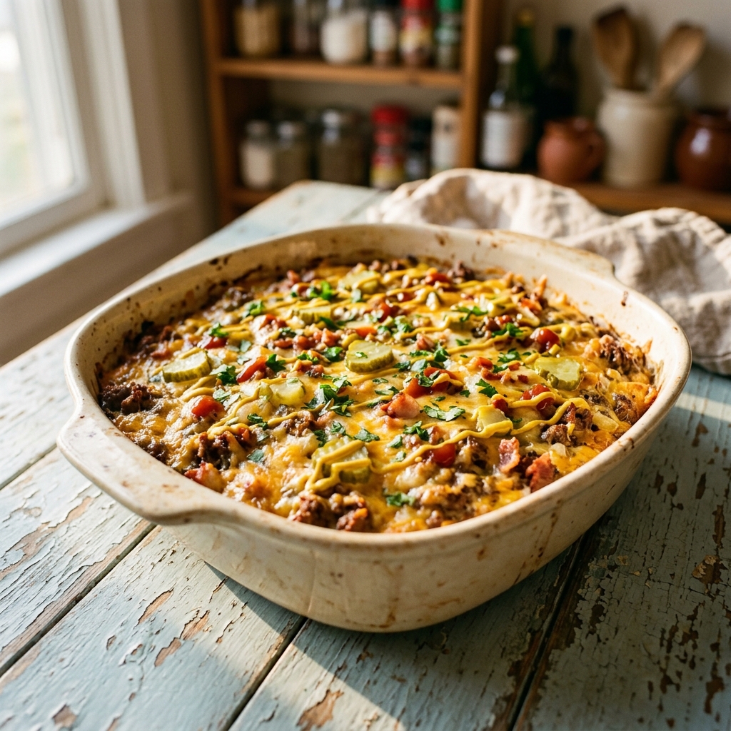Keto Cheeseburger Casserole