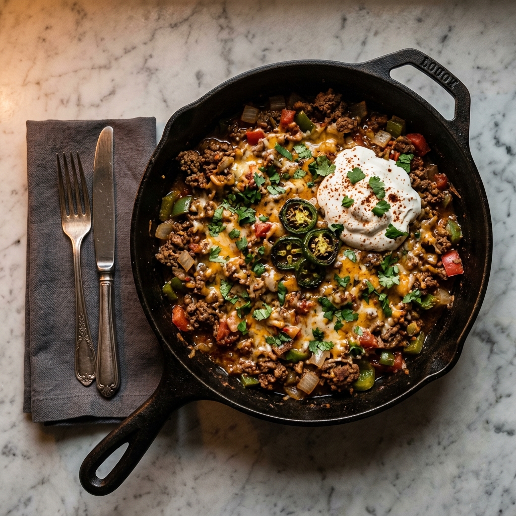 Keto Cheesy Mexican Skillet