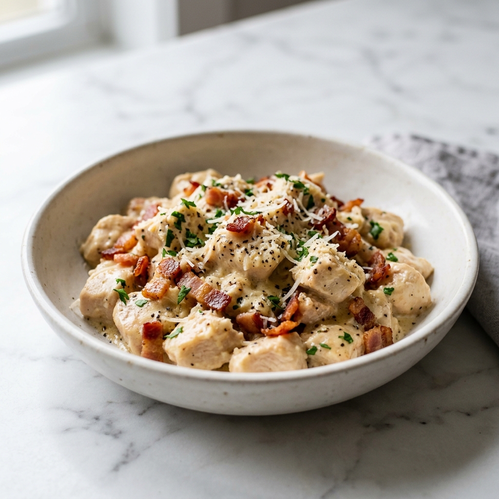 Keto Chicken Carbonara