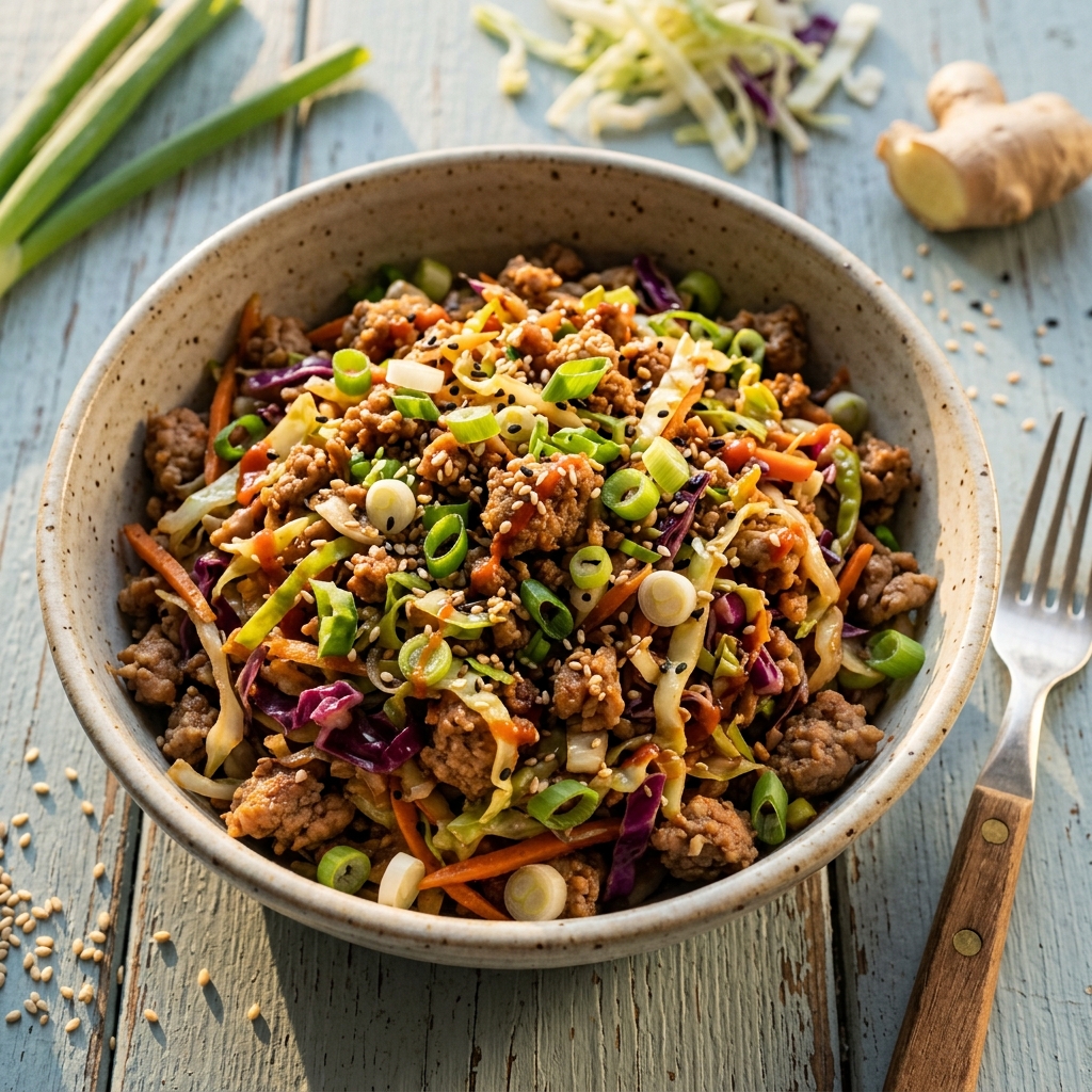 Keto Egg Roll Bowl