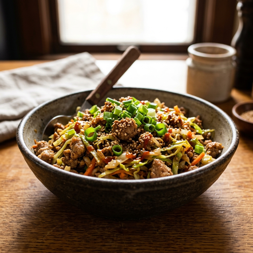 Keto Egg Roll in a Bowl