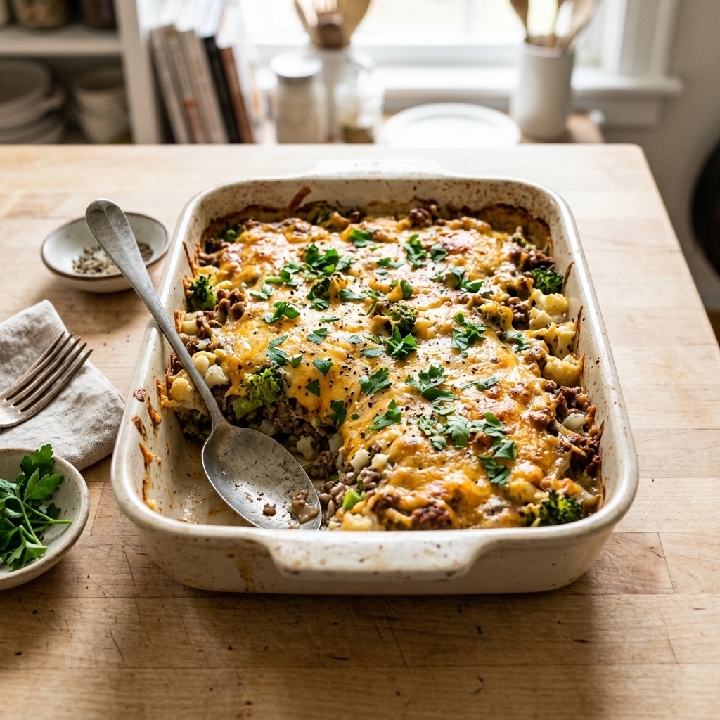 Keto Ground Beef Casserole