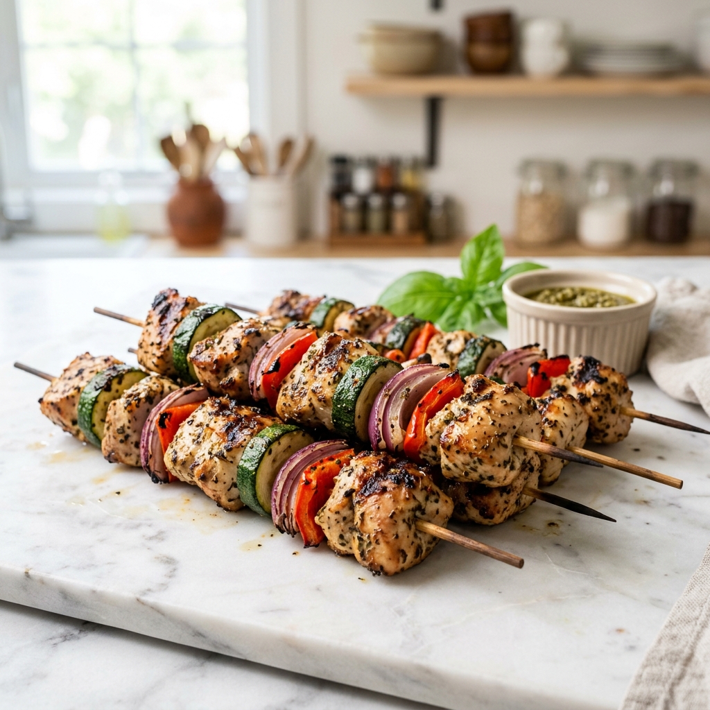 Keto Italian Chicken Skewers