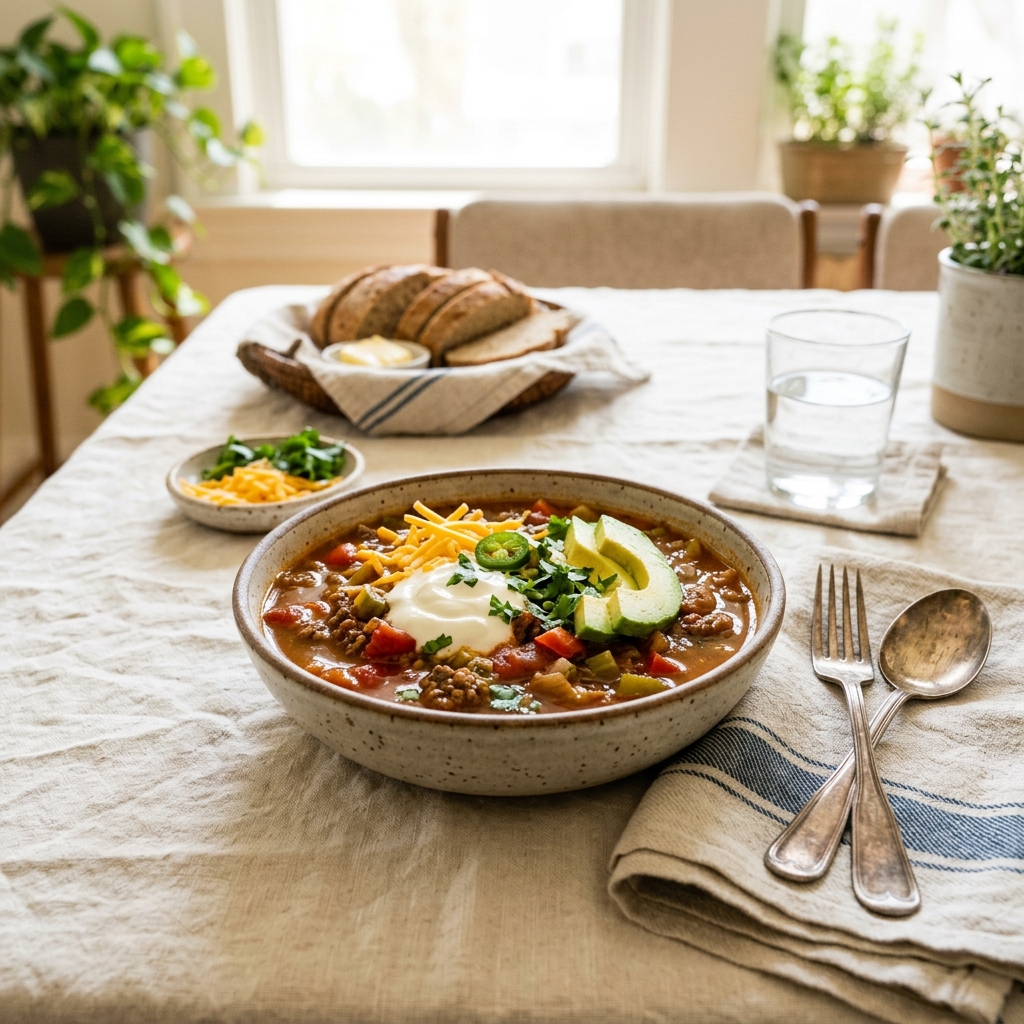 Keto Slow Cooker Taco Soup