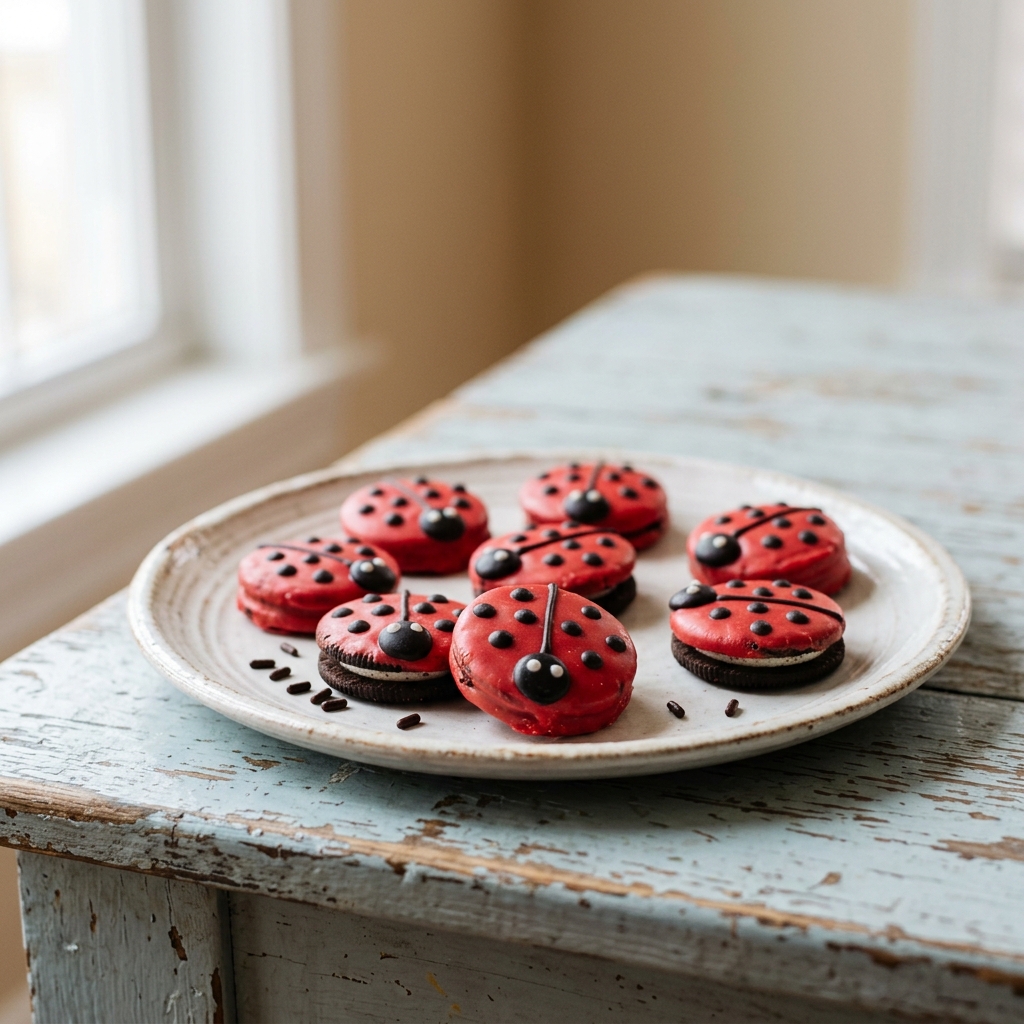 Ladybug Valentine Cookies