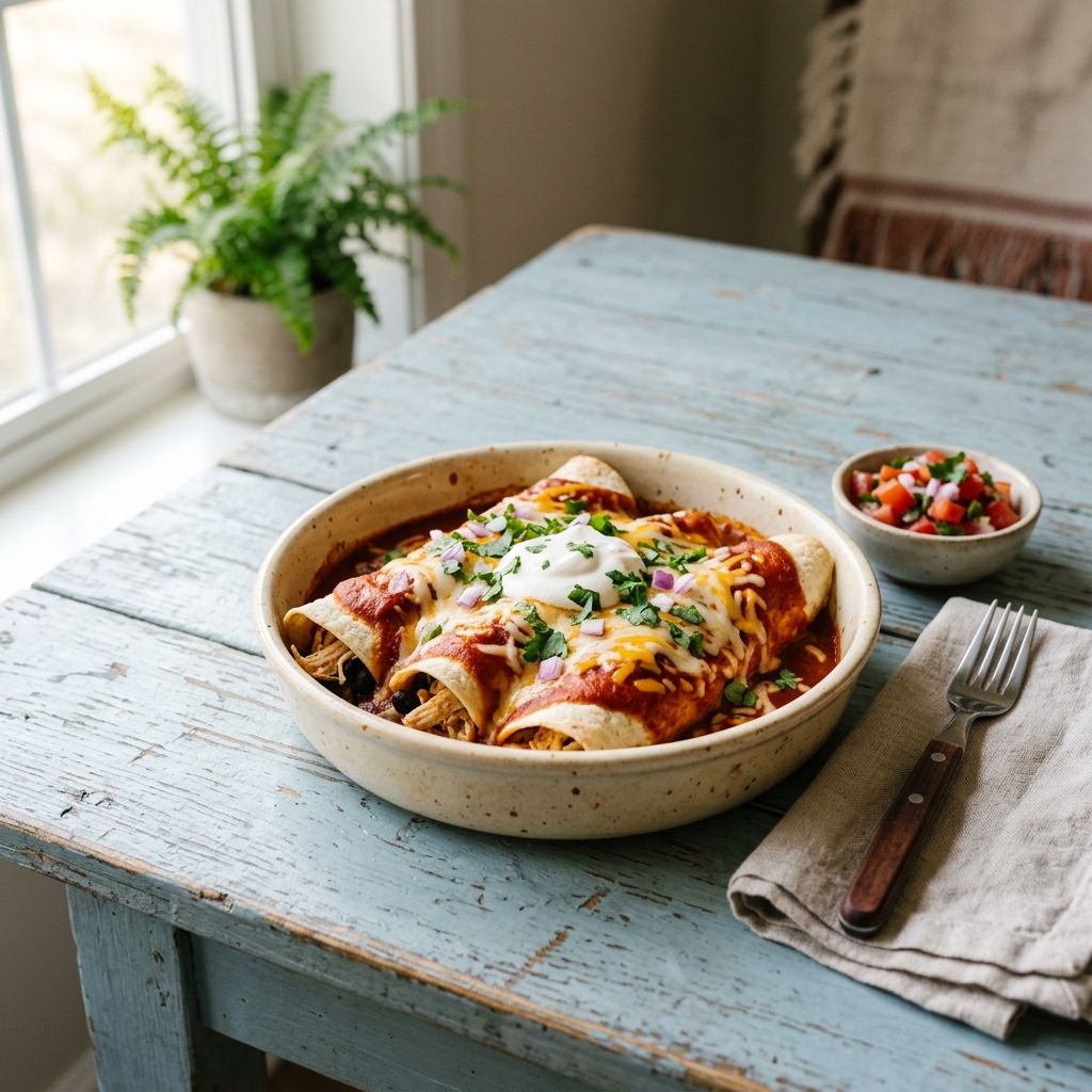 Low Carb High Protein Chicken Enchiladas