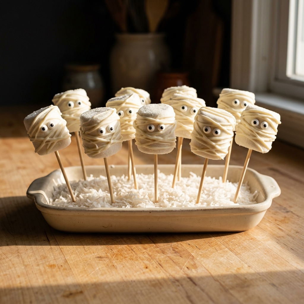 Marshmallow Mummy Cake Pops