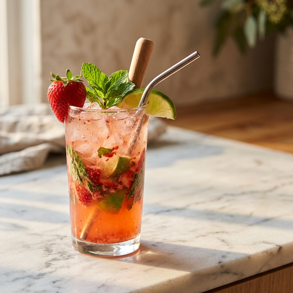 Mexican Strawberry Tequila Mojito