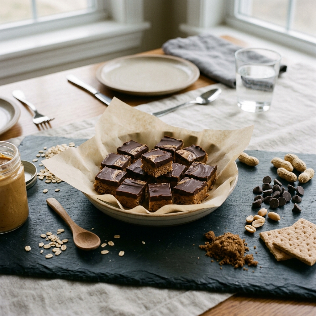 No Bake Peanut Butter Cup Bars