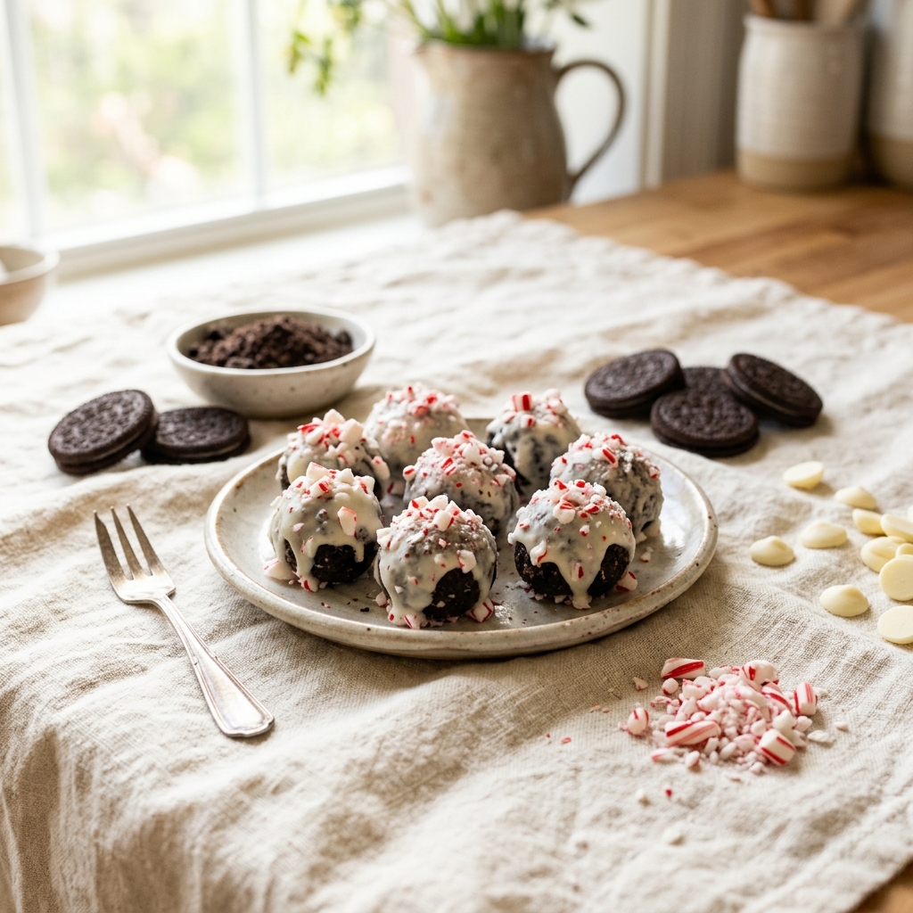 Peppermint Oreo Balls