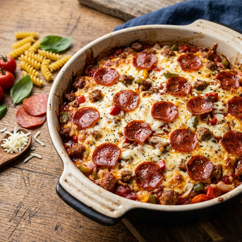 Pepperoni Pizza Casserole