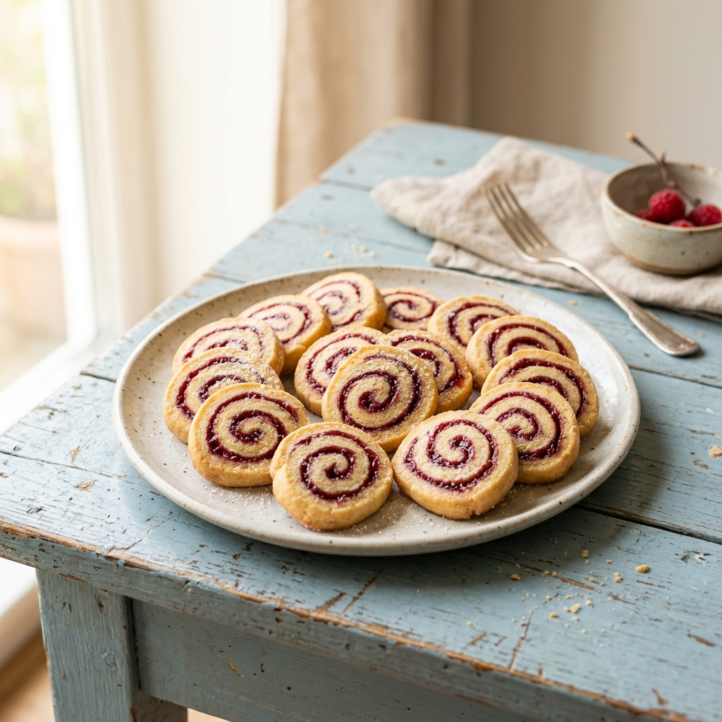 Raspberry Pinwheel Cookies