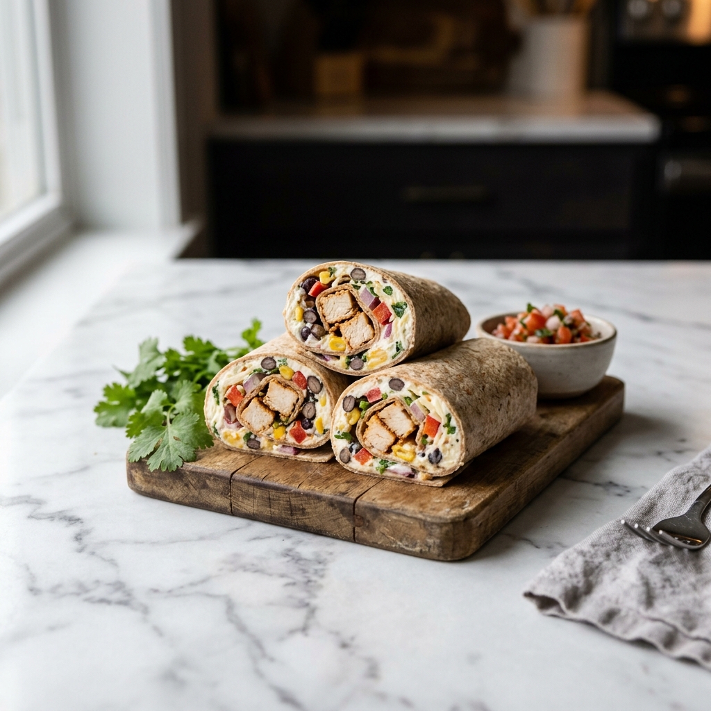 Southwest Cream Cheese Chicken Wraps