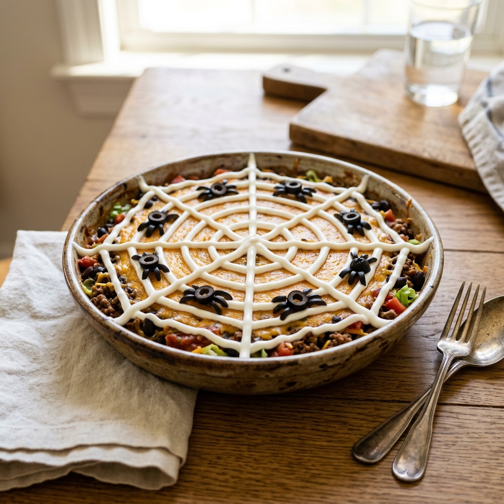 Spider Web Taco Dip