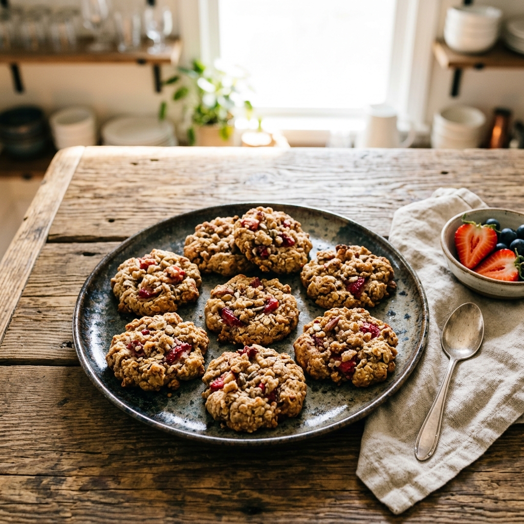 Strawberry Breakfast Cookies